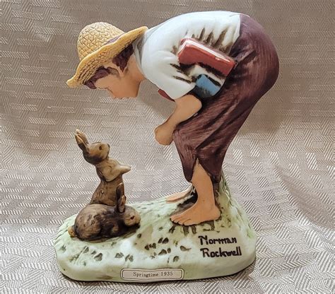 Norman Rockwell Figurine Springtime Inspired From Sat Evening