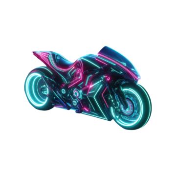 Futuristic Neon Motorcycle, Neon Motorcycle, Neon Motorcycle Art, Motorcycle PNG Transparent ...