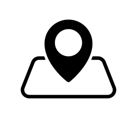 Premium Vector Location Label Line Icon Black Map Label Locator Icon