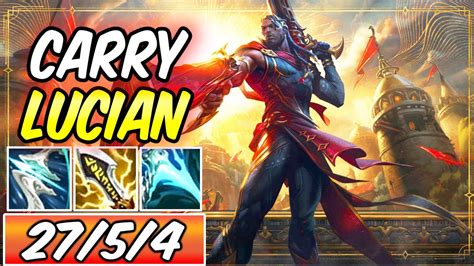 1v9 ARCANA LUCIAN MID HARD CARRY GUIDE 55K DMG S FULL CRIT ADC Build