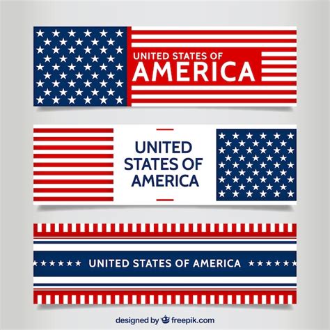 American Banners Pack Vector Free Download