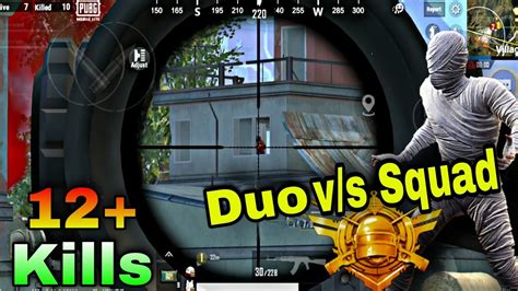 😤 Duo Vs Squad Gameplay 👿 12 Kills Full Rush Gameplay Pubg Lite Jr