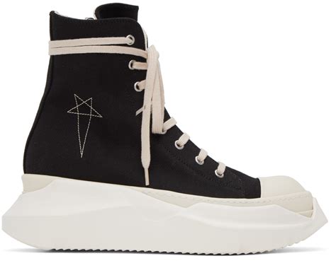 Rick Owens Drkshdw Black Abstract Sneakers Rick Owens Drkshdw