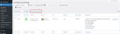 Using The WordPress Activity Log Search And Filters Melapress