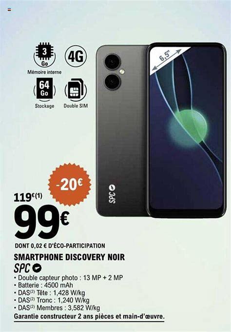 Promo Smartphone Discovery Noir Spc Chez E Leclerc ICatalogue Fr