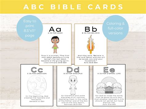 Free Printable Abc Bible Verses For Preschoolers Healing Home