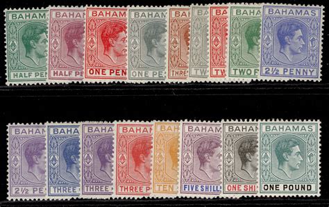 BAHAMAS GVI SG149 157a 1938 52 Complete Set LH MINT Cat 150