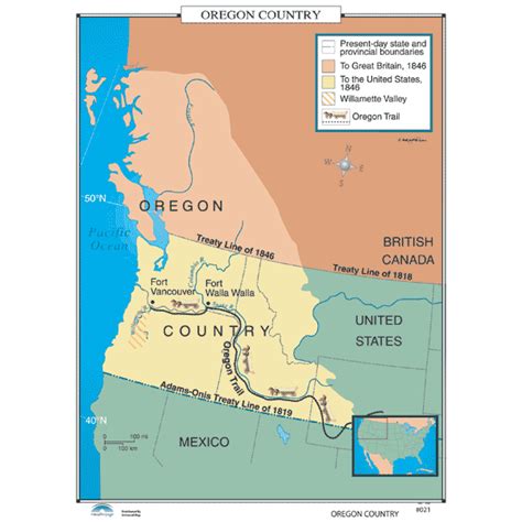 History Maps for Classroom - History Map #021 Oregon Country