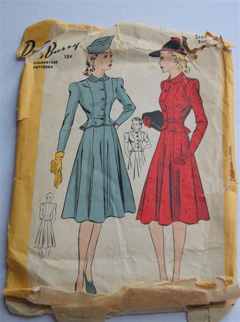 Jahrgang 1940er Jahre Du Barry zwei Stück Kleid Muster 5008 B Etsy