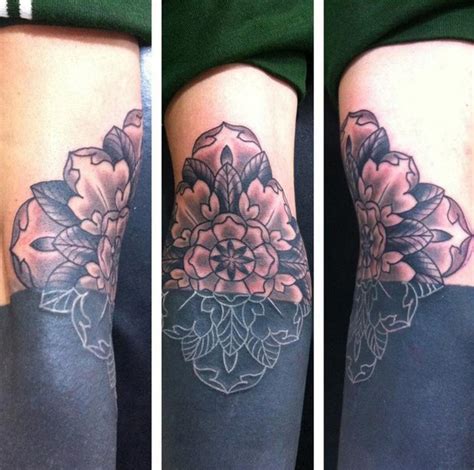 Sunken Flower Blackwork Tattoo Best Tattoo Ideas Gallery