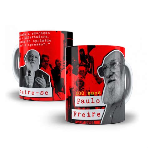 Caneca Paulo Freire Loja Vermelha Loja Vermelha