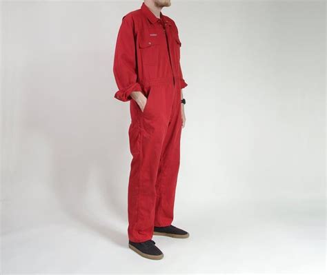 80s Vintage Kansas Red Painter Workwear Coveralls Size Xl Etsy Work Wear Coveralls