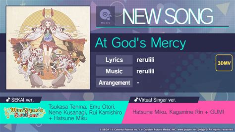 Hatsune Miku Colorful Stage On Twitter Song Of The Day At God S