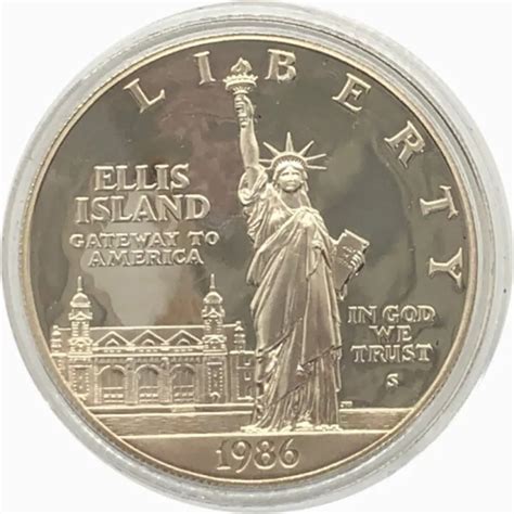 1986 S U S Silver Proof One Dollar Statue Of Liberty Centennial