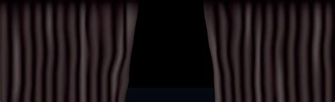 Black opening theater curtain, panoramic background template - Vector ...