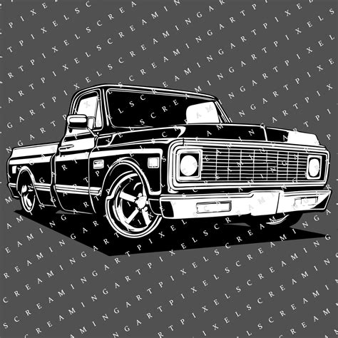 Chevy C10 Silhouette Digital File C10 Truck File Chevy Truck Png