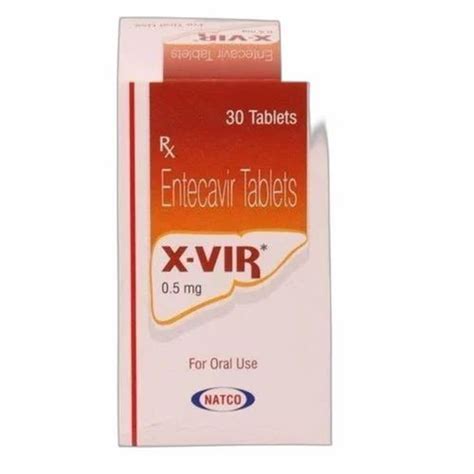 X Vir Entecavir Tablet Packaging Type Bottle At Rs 1500bottle In