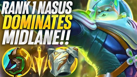 Rank 1 Nasus Dominates Midlane Carnarius League Of Legends YouTube