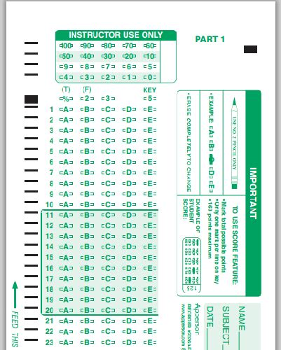 Scantron™ Compatible Answer Sheet And Forms Catalog