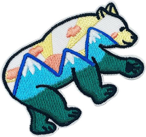 Amazon Obokata Embroidered Iron On Patches Camping Lovely Bear