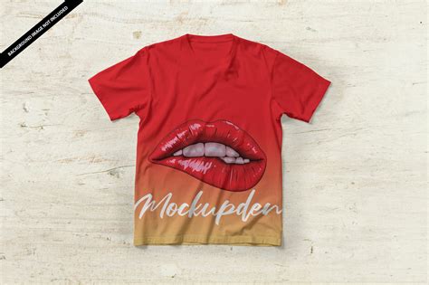 Free Red T Shirt Mockup PSD Template - Mockup Den