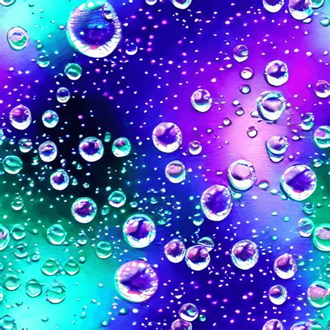 Oil Drop Iridescent Bubbles Crystal Pastel Rainbow D Photograph Hyper