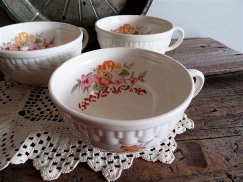 Shabby Chic Tea Cups Vintage Ironstone Cups Floral Tea Cups Etsy