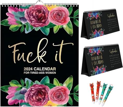 Fuck It Calendar 1 Wall Calendar For Home 2 Desk Calendars For Office Calendar