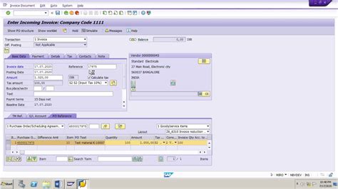 Sap Mm Invoice Verification Sec B Inv Red Posting Invoices With