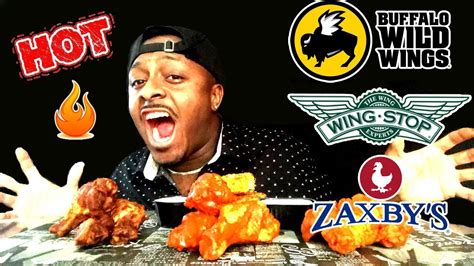 Buffalo Wild Wings Wingstop Zaxbys Hottest Flavors Mukbang