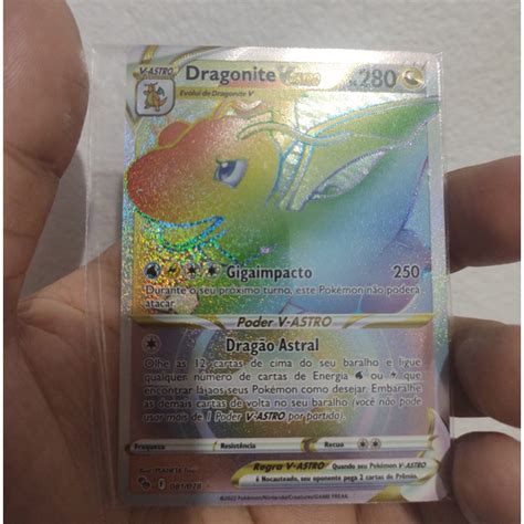 Carta Pokemon Dragonite V ASTRO 081 78 NM PTBR Shopee Brasil