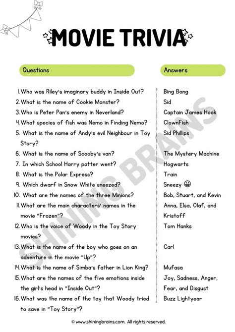 Fun Easy Quiz Questions And Answers Easy Trivia Question