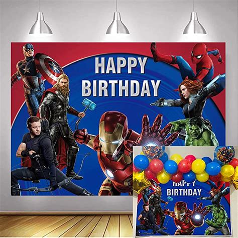 Buy Shishi Cartoon Superhero Theme Backdrop 7x5ft Superhero Birthday