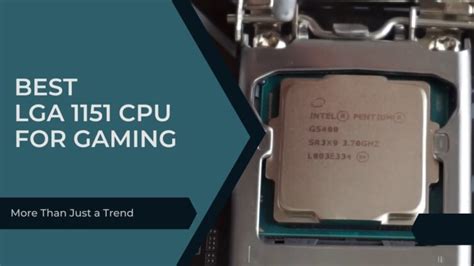 12 Best LGA 1151 CPU For Gaming 2024 - Improve Your Gaming Experience