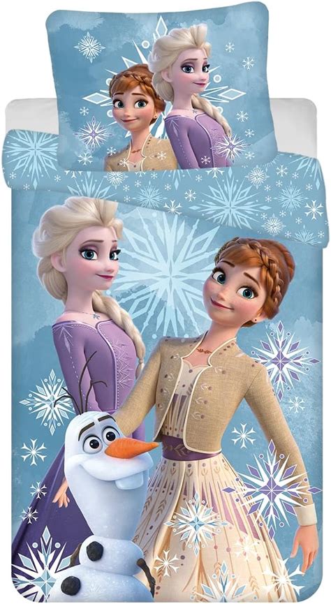 Disney Frozen Bettwäsche Eiskönigin Anna Elsa Snow Kopfkissen Bettdecke