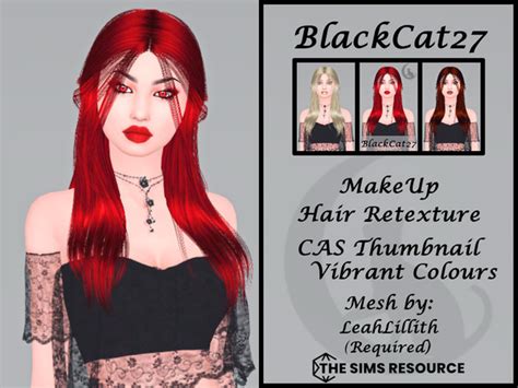 The Sims Resource Blackcat27 Leahlillith Aella Hair Retexture