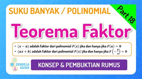 Polinomial Suku Banyak Matematika Kelas Part Teorema Faktor