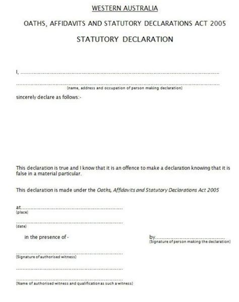 Australian Affidavit Template Free Templates And Legal Tips