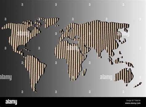 Roughly outlined world map with a gray background Stock Photo - Alamy