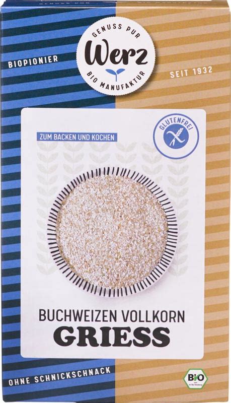 Werz Buchweizen Vollkorn Grieß glutenfrei bio naturPur Shop