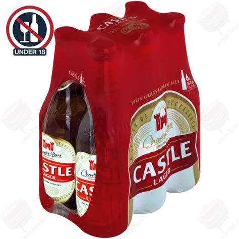 Castle Lager Beer Bottles 6 X 340ml African Delights