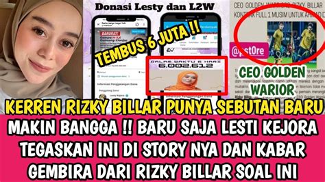 LESTI KEJORA TEGASKAN INI DI STORYNYA DAN KABAR GEMBIRA DARI RIZKY