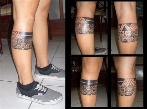 Maori Leg Stripe Leg Band Tattoos Polynesian Tattoo Calf Tattoo