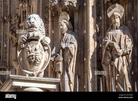 Detailed Architecture Outside The Primatial Cathedral Of Saint Mary Of