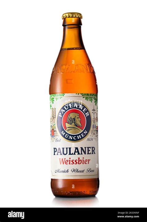 London Uk July 06 2022 Bottle Of Paulaner German Wheat Beer On