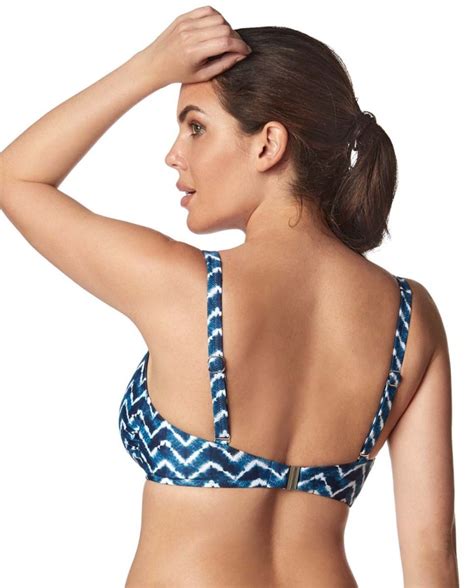 Top Bikini Capacidad Triangular Con Copa Estampado Turquoise Bikini