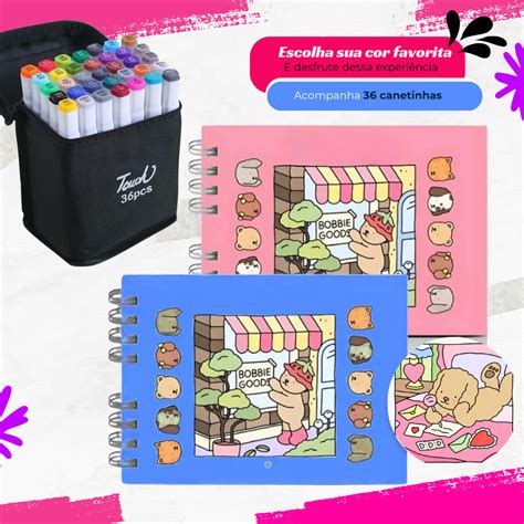 Caderno Para Colorir Com Canetinha - 6