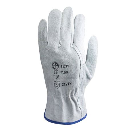 Gants De Travail En Cuir De Buffle Eurotechnique 1240 Lot De 10 Paires