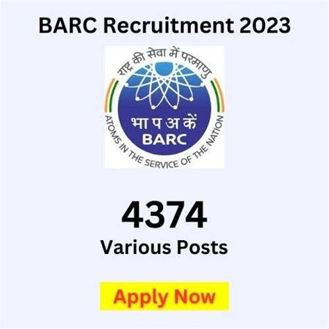 BARC Recruitment 2023 Notification Released For 4374 Posts Apply Online