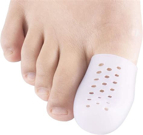 Big Toe Protector 10pcs Breathable Gel Toe Cap Silicone Toe Cover Sleeves With Holes Provides